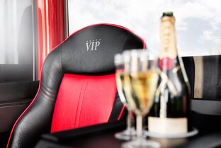 VIP-Gondel | © Pedro Rodrigues Der Champagner steht in der VIP-Gondel bereit. | © Pedro Rodrigues